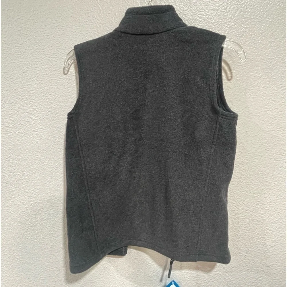 COLUMBIA kids gray fleece full zip vest size medium (10/12)